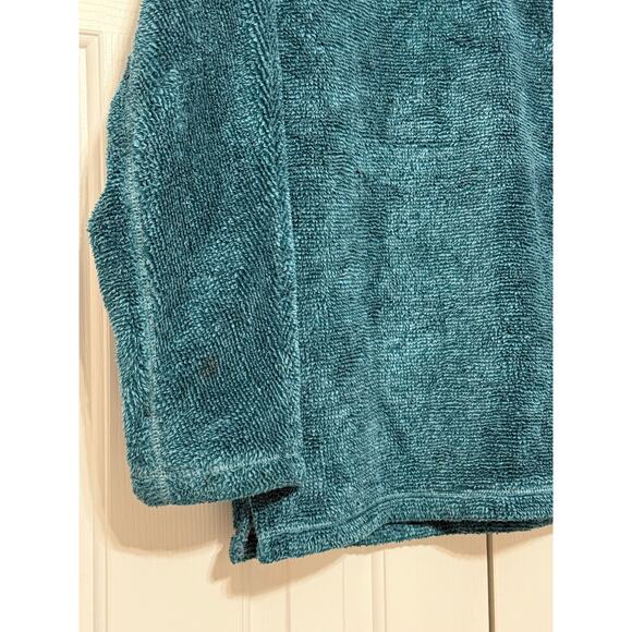 True Grit Turquoise Faux Fur Quarter Zip Pullover, Size L - Picture 4 of 6